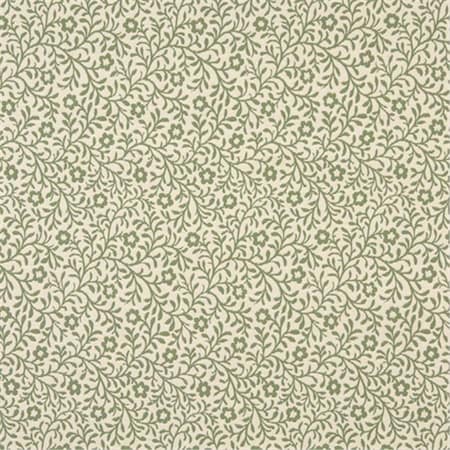 54 In. Wide Green And Beige Floral Matelasse Reversible Upholstery Fabric